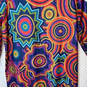 Halloween! Long colorful psychedelic geometric patterned robe. Med. Brand New.